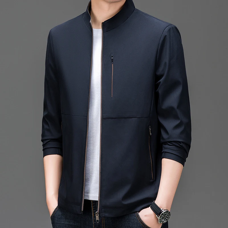 Men's Solid Color Jacket High-grade Trendy Casual. Perfect for Everyday Wear Providing Comfort and Style for a Modern Lo — photo 7