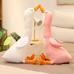 Grote witte gans pop, knuffel, bedkussen, slaapkussen. Grensoverschrijdende bestseller voor meisjes en kinderen, heerlijk zacht — foto 9