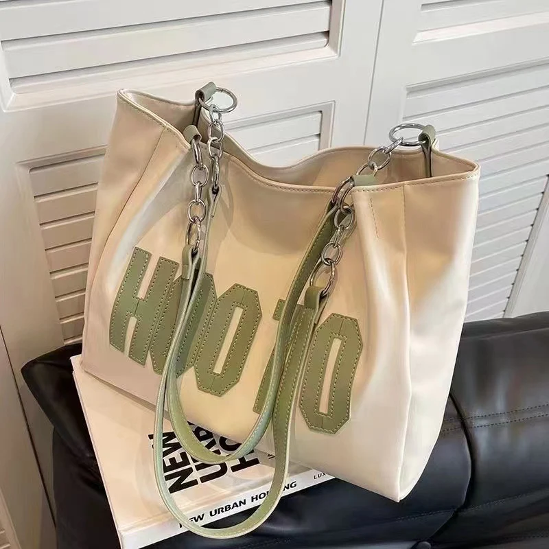 Title 3, Simple Letter Shoulder Bag for Women, Large Cap...