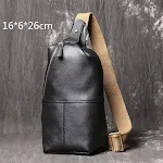 Bolsa Cross-body Casual de Couro para Homens, Design no Peito, Perfeita para Carregar Seus Essenciais com Estilo e Conforto, Livre suas mãos. — foto 4