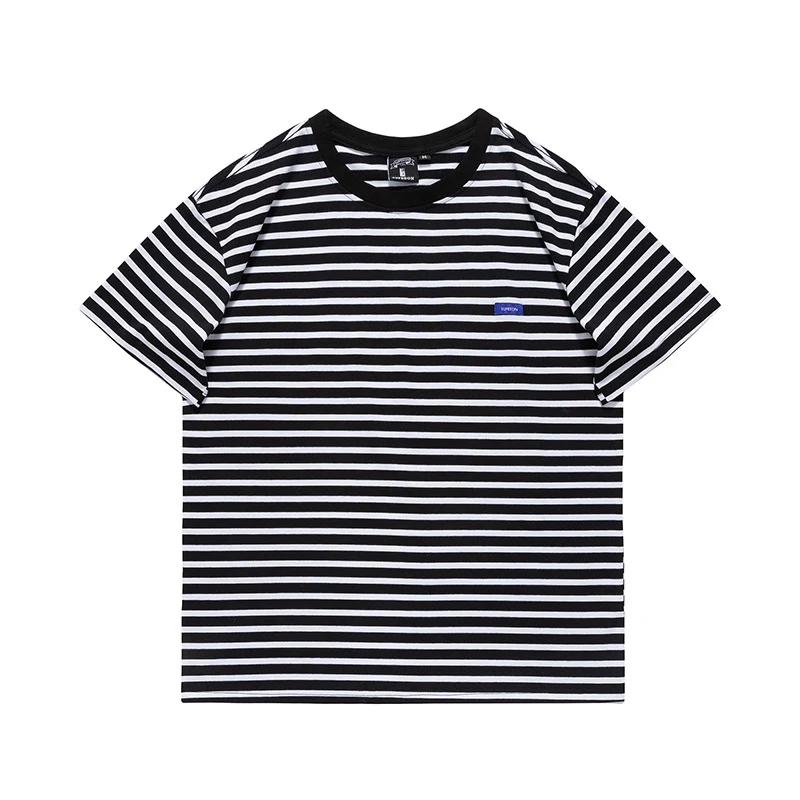 Title 2, Camiseta Listrada Verão Masculina Manga Curta G...