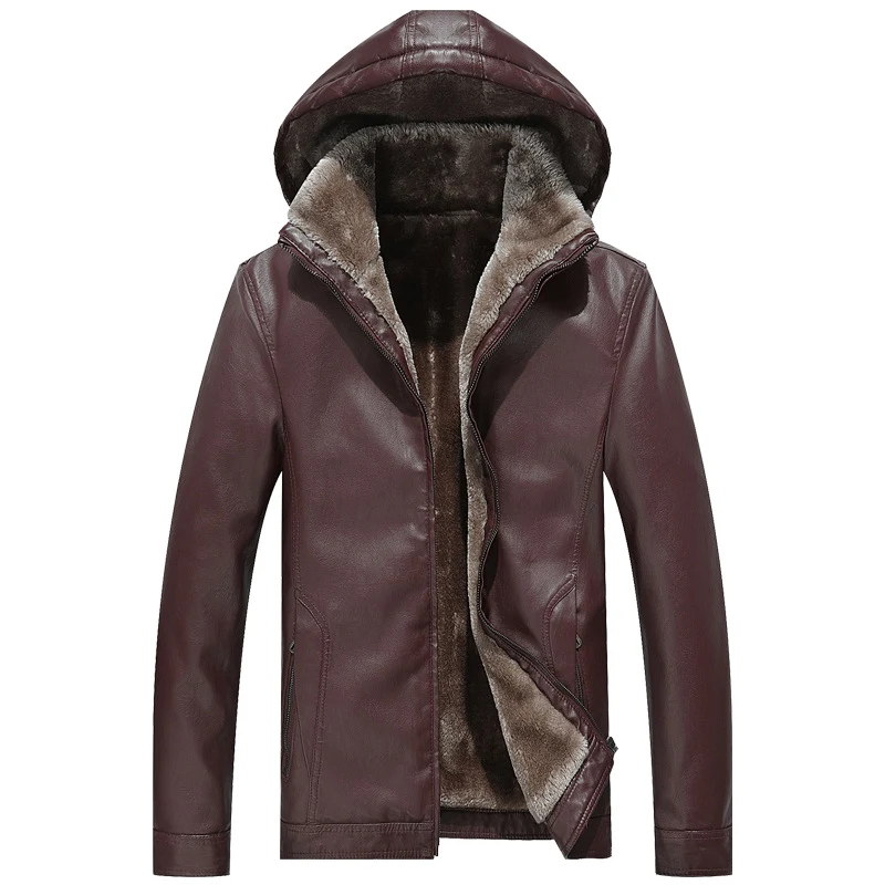 Men's Fashion Casual Zipper Slit Pocket Hooded Turn-down Collar Coat. Stylish and comfortable for everyday wear, perfect — photo 4