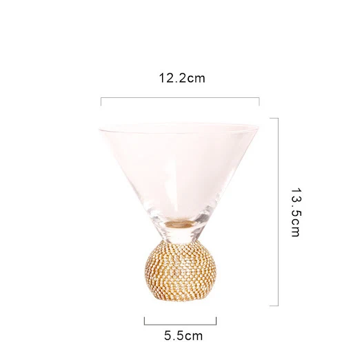 Title 15, Fairy Diamond Belly Decorated Wine Glass. Enhan...