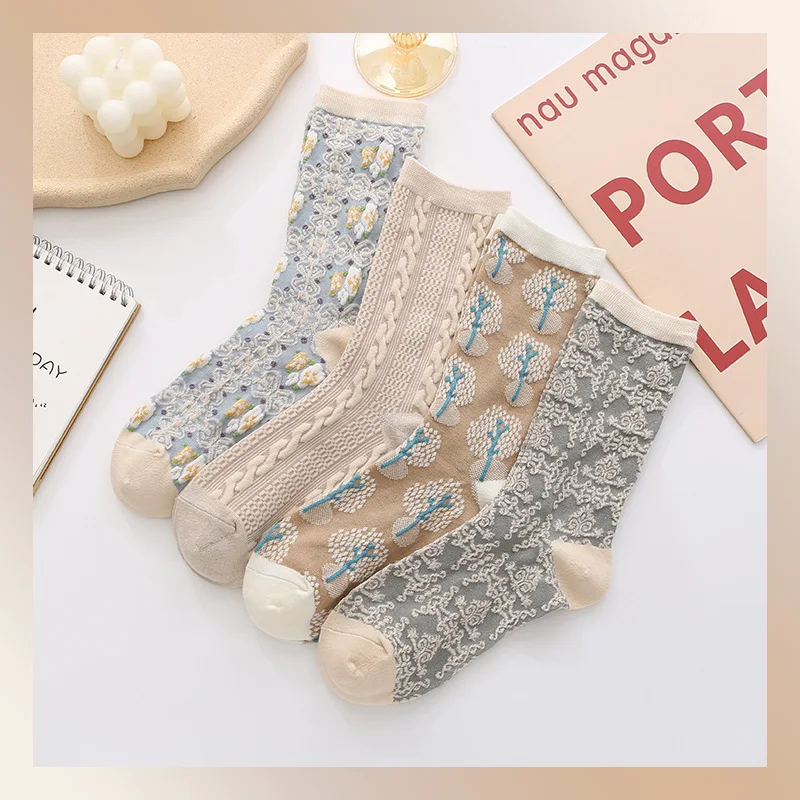 Title 7, Fragrant High Tube Cotton Socks Trendy Mori Ser...
