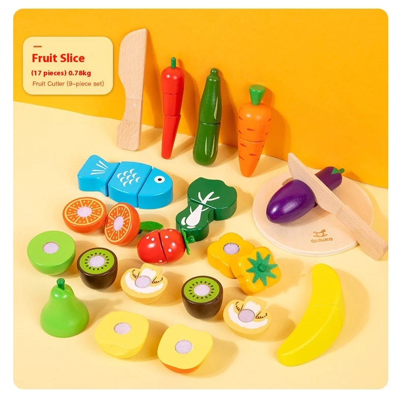 Children's Puzzle Fruit Cut Suit, promotes fine motor skills and fruit recognition, safe and fun educational toy for kid — photo 14