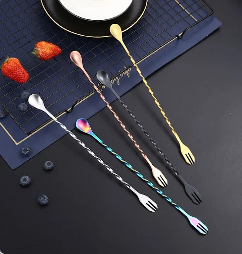 Title 5, 304 Stainless Steel Long Handle Cocktail Stirri...