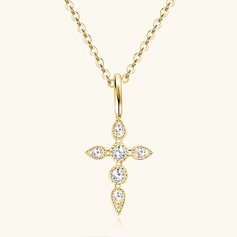 Colar Cruz Diamante para Mulher Brilho Deslumbrante Design Atemporal Joia Exquisita Presente Perfeito Joalheria Feminina Acessório Essencial — foto 1