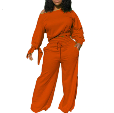 Title 5, Jumpsuit sexy ampio tinta unita da donna. Comod...