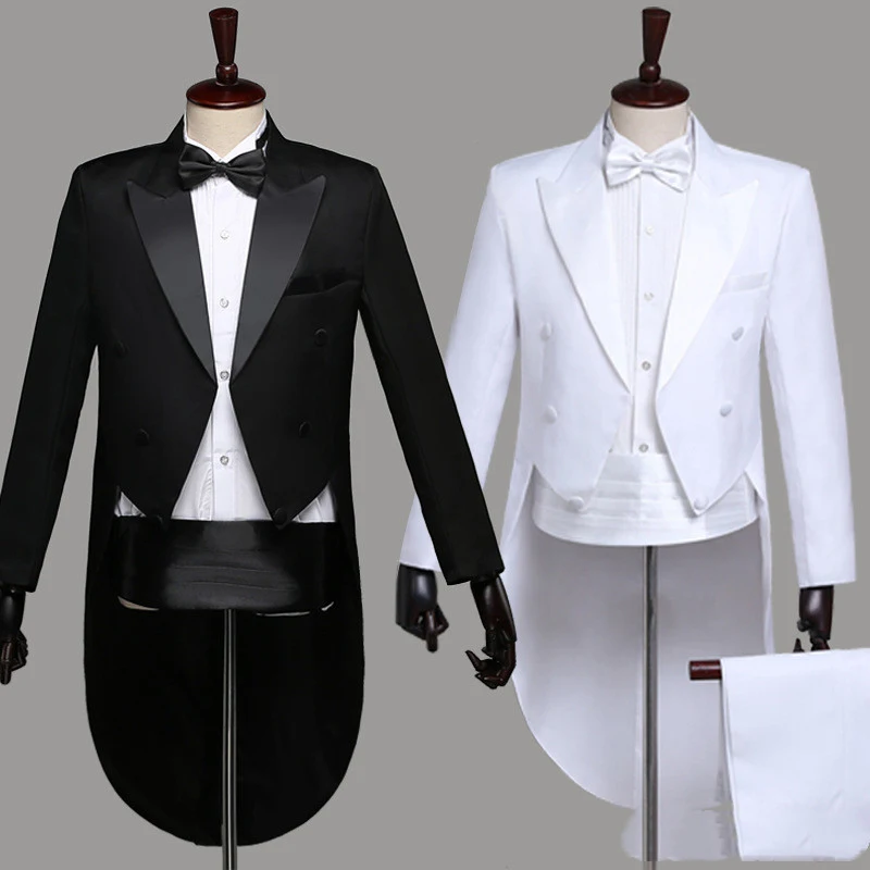 Men's Black Tuxedo Christmas Magic Show Costume. Impress with this elegant outfit, perfect for holiday performances and — photo 4