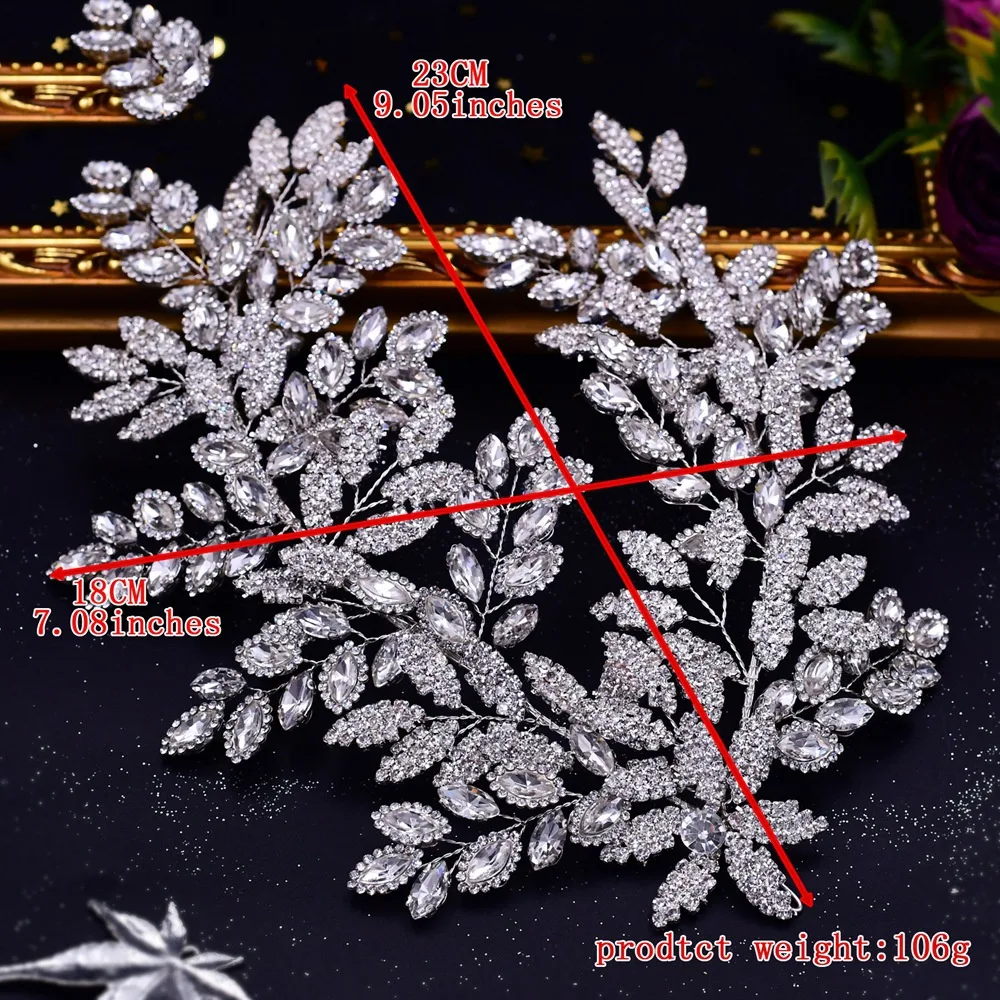 Accesorios de lujo para el cabello nupcial con pedrería deslumbrante, eleva tu peinado de boda con brillo y elegancia. — foto 4