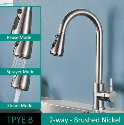 Title 11, 304 Stainless Steel Kitchen Pull-out Faucet — E...