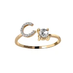 Anel ajustável com 26 letras iniciais novo design para mulheres Joia de moda simples e elegante, perfeito para presentear alguém especial. — foto 20