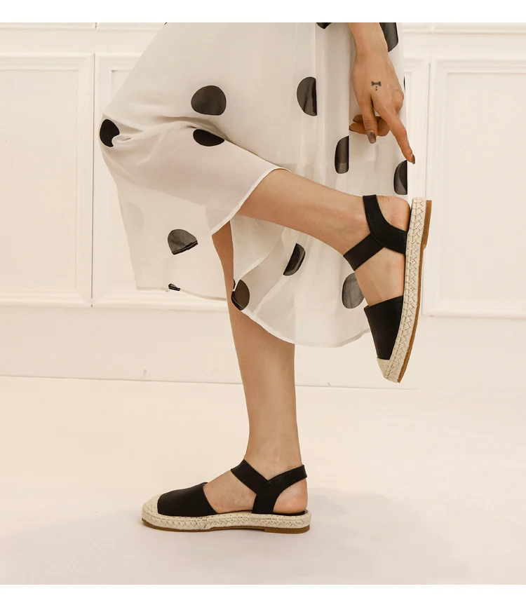 Title 5, Soft Soled Straw Woven Plus Size Shoes, One-leg...