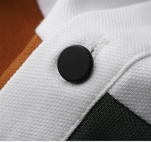 Title 9, Camisa Polo Masculina de Seda Gelo com Gola de ...