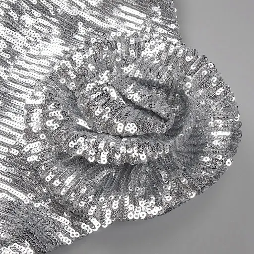 Title 6, Abito con paillettes argento europeo e americano