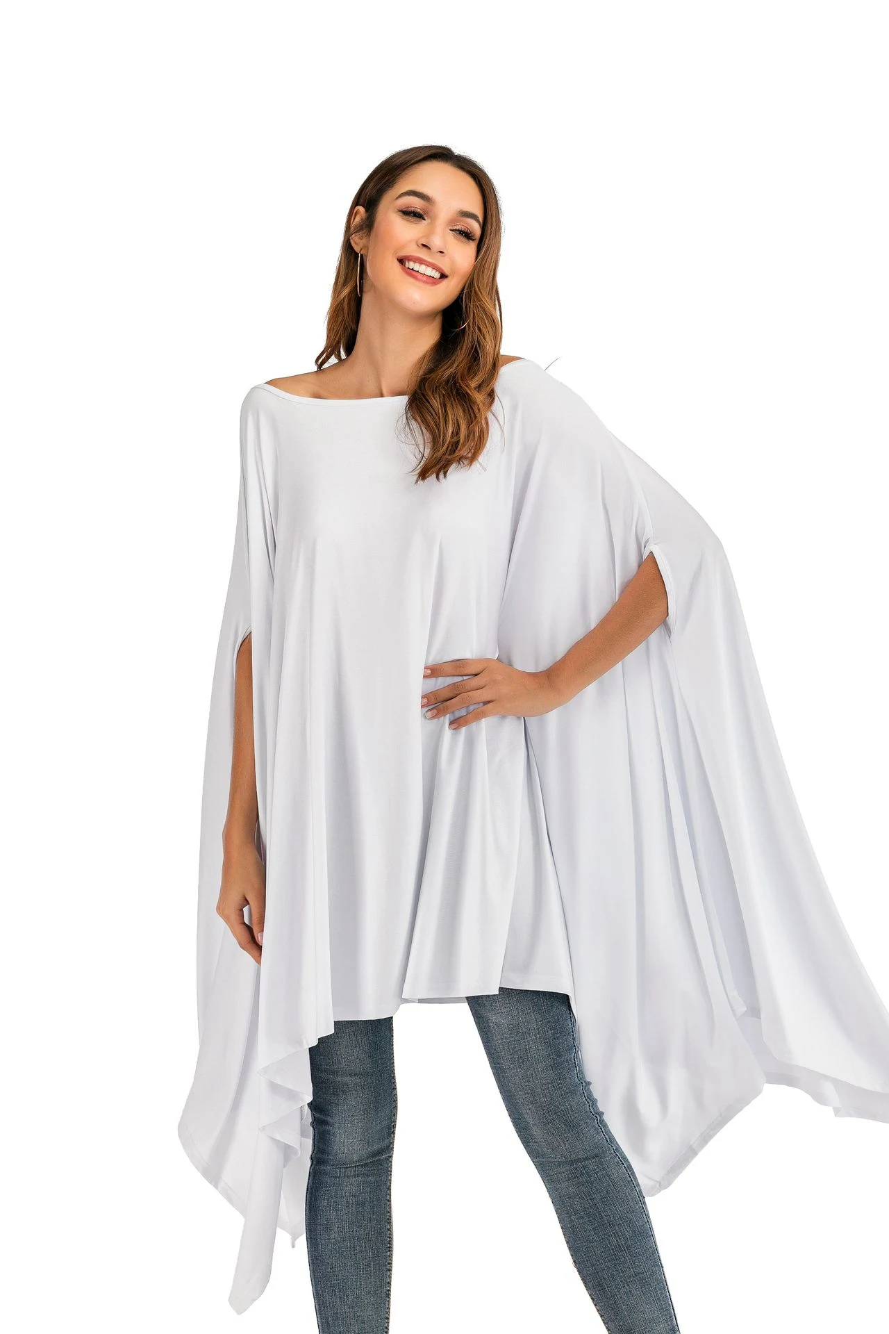 Women's Round Neck Solid Color Bat Sleeve Bottoming Shirt Comfortable and Versatile Everyday Wear Essential for Layering — photo 2