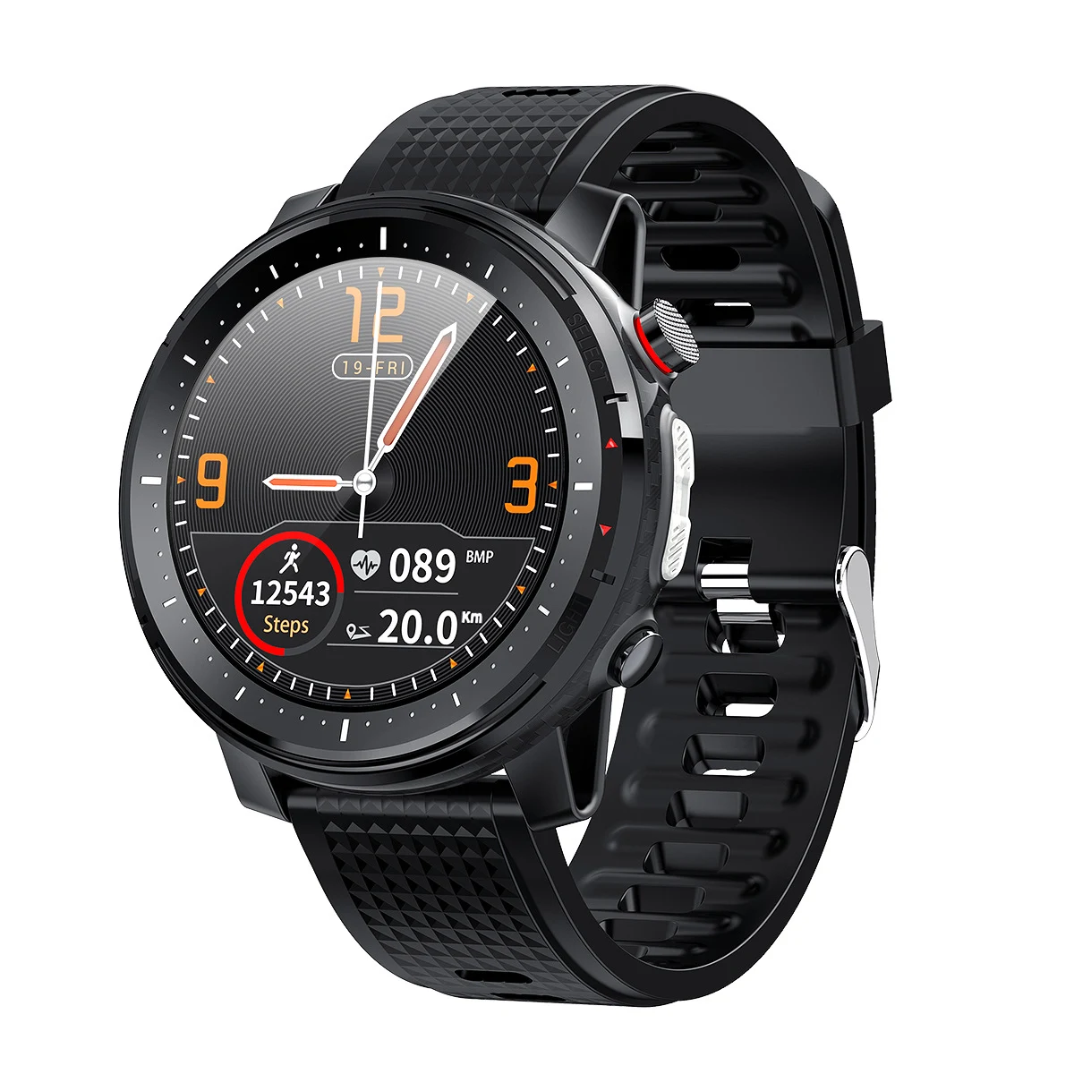 Pulseira relógio inteligente. Monitore sua saúde e atividades. Receba notificações e controle músicas. Design moderno e resistente à água. — foto 1