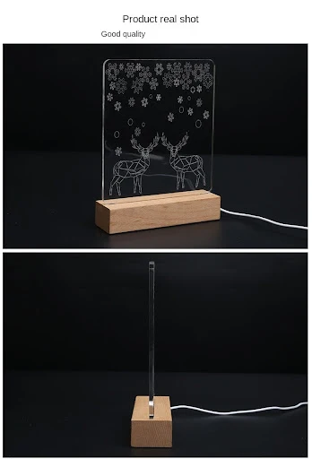 Title 15, Luminária de Noite Decorativa USB 3D Personaliz...