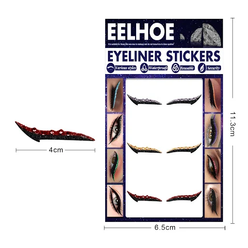 Title 14, Colored Diamonds Eyelid Line Sticker Waterproof...