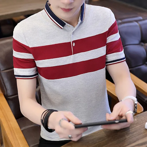 Title 3, Summer Striped Mens Polos