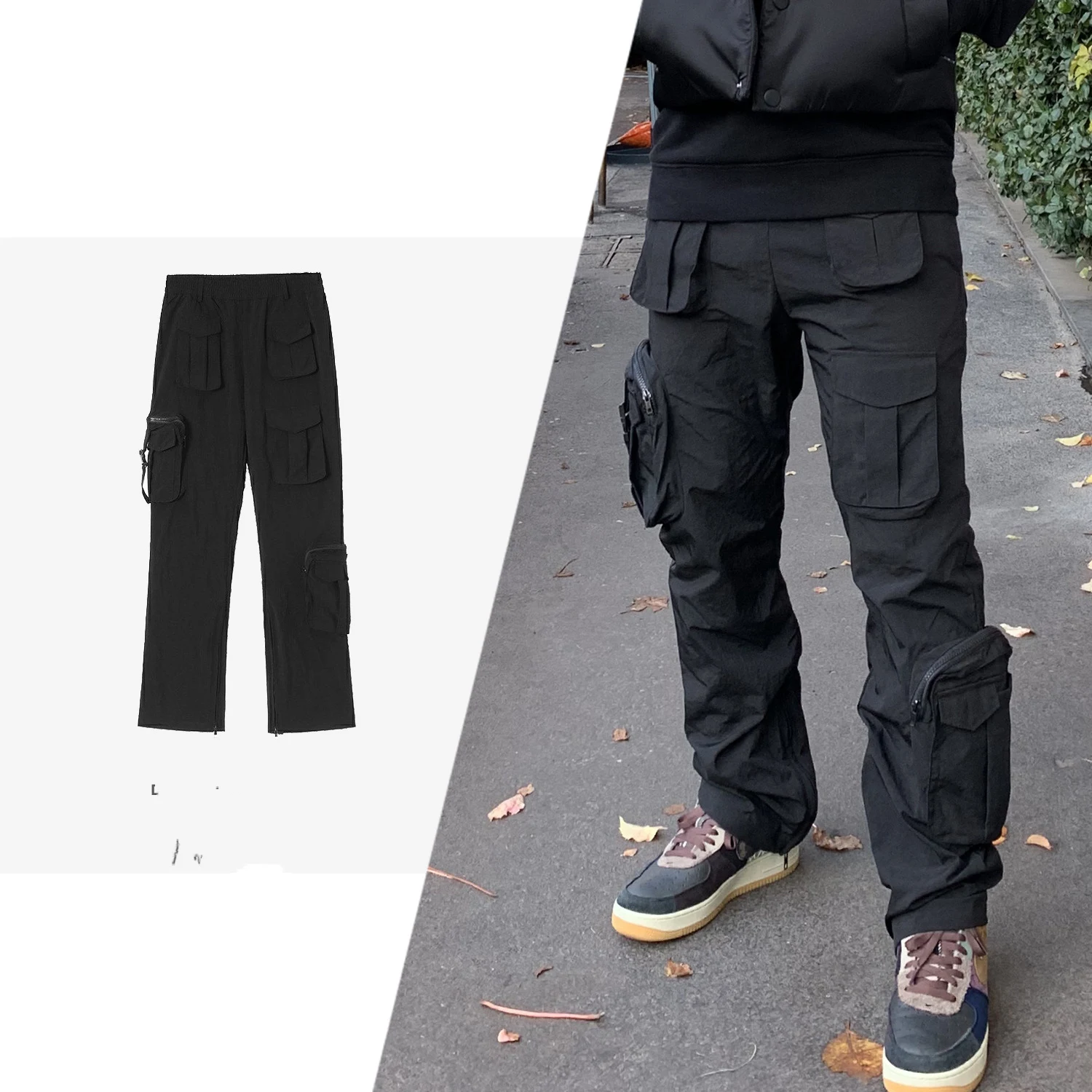 Calças Casuais Slim Multibolsos Modernas para Homens e Mulheres. Conforto e Estilo para Você. Perfeitas para um visual versátil e prático no dia a dia. — foto 5