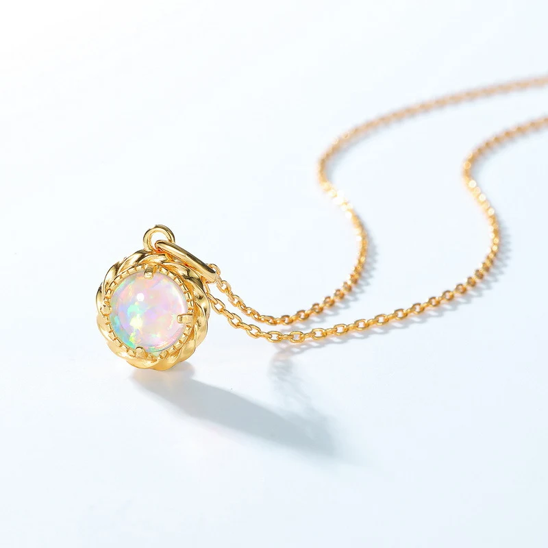 Colar Pingente Opalina Retro Geométrico Novo, joia moderna e elegante para mulheres, acessório de moda charmoso e sofisticado. — foto 6