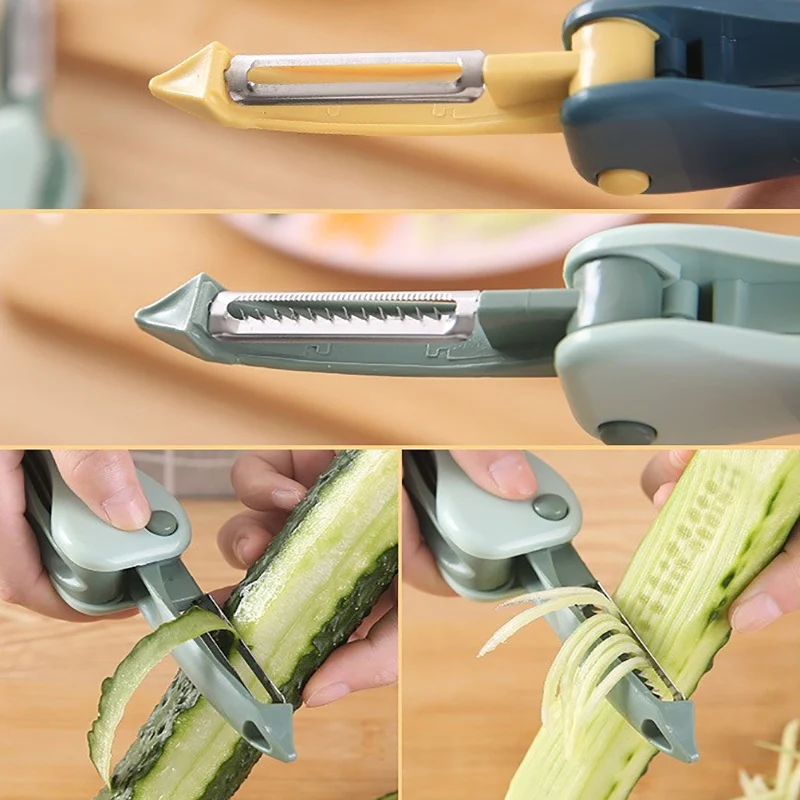 Fruit Peeler Paring Knife Grater Scraper 2-in-1 Kitchen Tool. Multi-functional for easy fruit and vegetable preparation. — photo 2