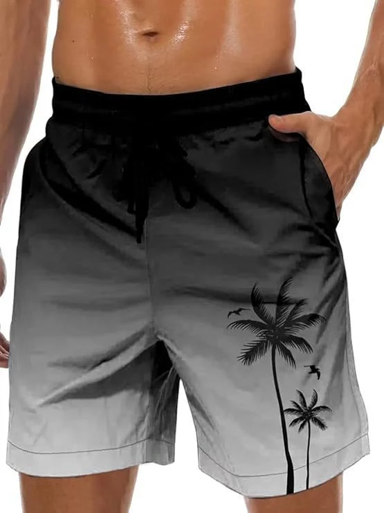 Hawaii Serisi 3D Baskılı Yazlık Bol Plaj Pantolonu. Rahat, konforlu ve yaz tatili için mükemmel bir seçim. — Fotoğraf 1