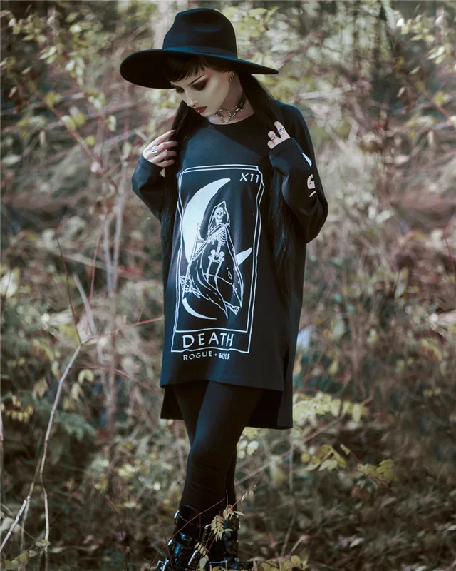 Title 10, Herbst- und Winter-Gothic-Pullover mit dunklem ...