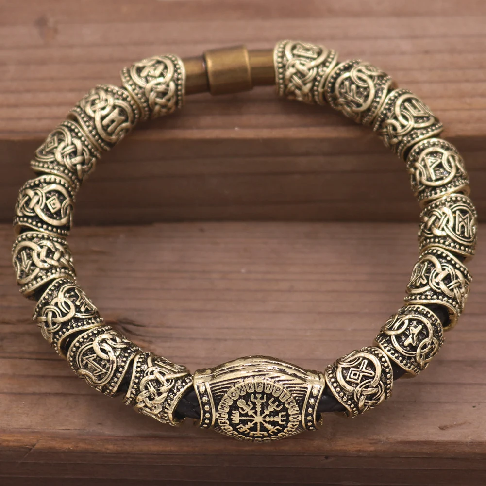 Title 5, Bracciale accessorio Viking Odin con perline bu...