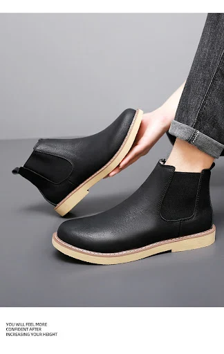 Title 11, Boots Mens British Style High-top Shoes Martin...