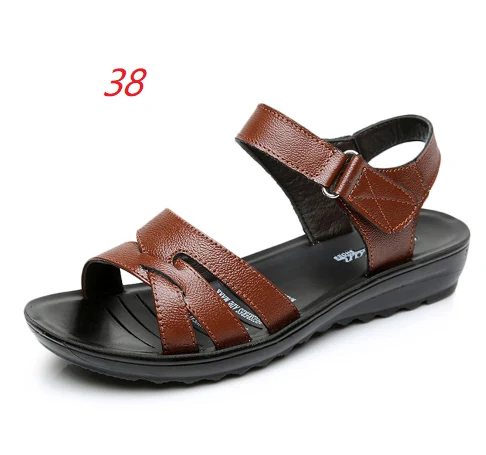 Women's comfort and leisure sandals for elderly, direct manufacturer sale, mother shoes, soft leather, support for old a — photo 8