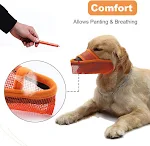 Bozal de malla transpirable para perros, antiboqueras, antivuelcos, antiladrido, antiproblemas de alimentación, para perros grandes, medianos y pequeños. — foto 2