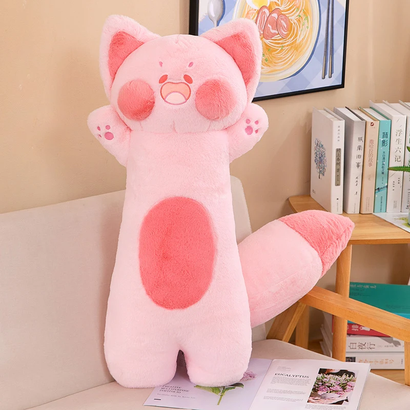 Almofada de pelúcia longa e simples para casa, macia e fofa. Perfeita para abraçar, decorar o quarto ou relaxar no sofá. — foto 7