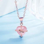 Pingente de pedra preciosa rosa natural, realce sua beleza com esta joia elegante e sofisticada, um presente ideal. — foto 10