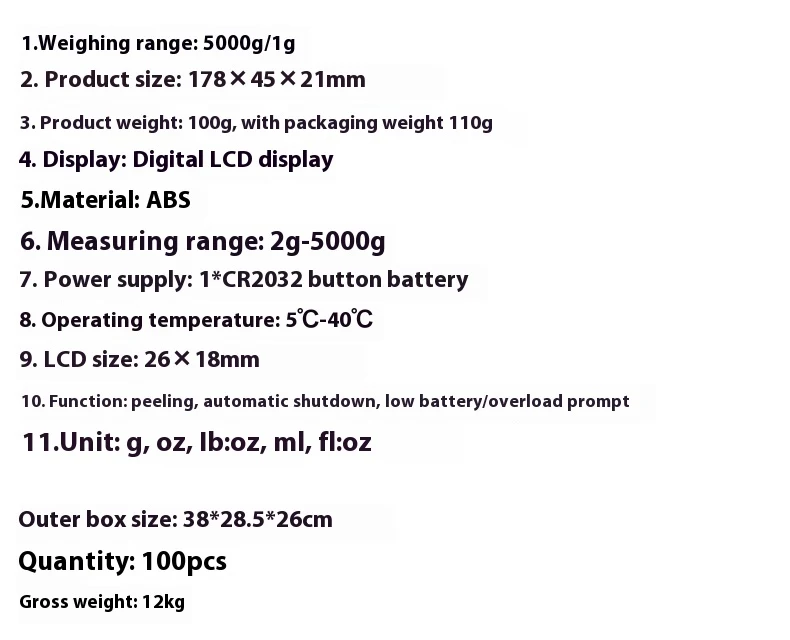 Title 3, Folding Cooking Scale for Coffee, Ingredients, ...