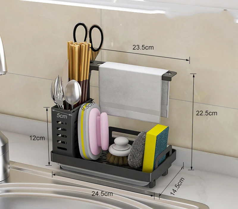Title 5, Kitchen shelf towel rack, rag rack, and sponge ...