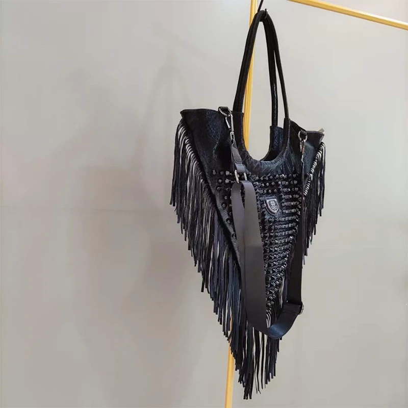 Bolso de hombro Personalidad Rivada de remolino Bolso de mensajería Triángulo — foto 3