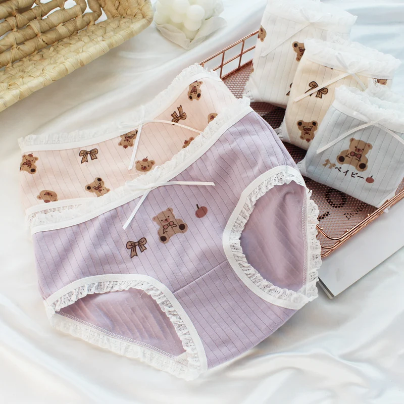 Title 2, Soft cute bear boy triangle shorts for women. C...