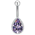 Silver purple diamonds