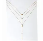 Versão coreana da personalidade elegante das pequenas tiras de metal do ponto do colar de corrente de clavícula de várias camadas — foto 4
