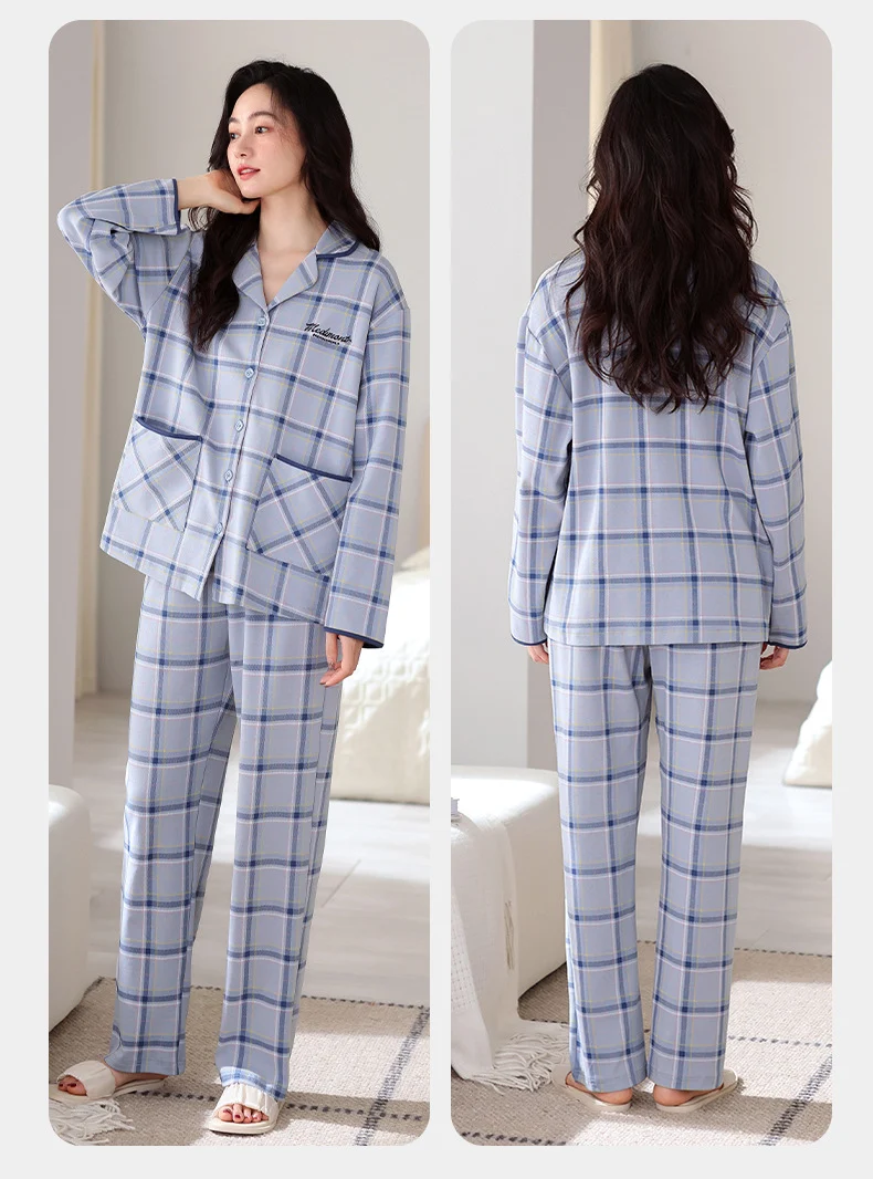 Title 7, Conjunto de pijama feminino minimalista de algo...