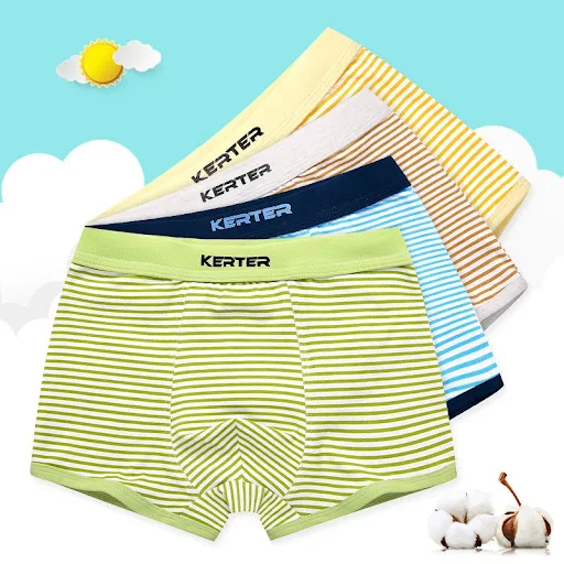 Title 1, Pure Cotton Childrens Boxer Underwear Boys Bo...