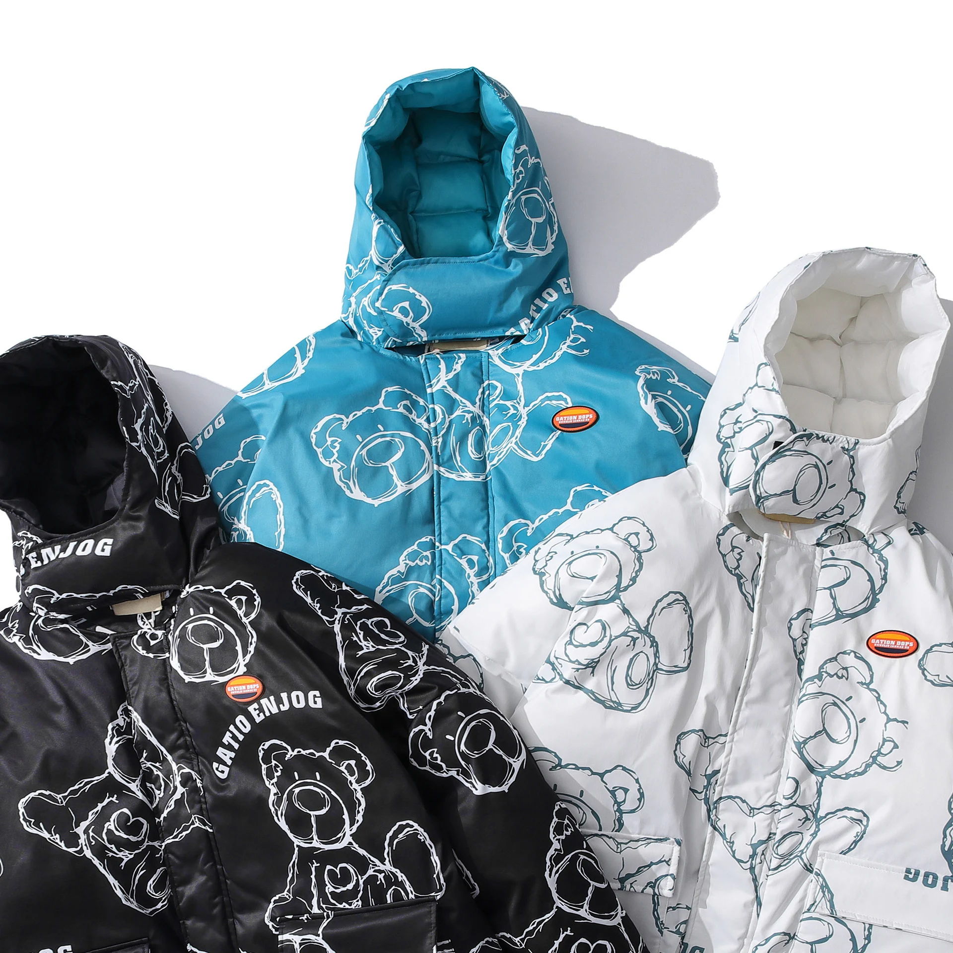 Loose Hooded Cotton Jacket for Students. Durable and comfortable cotton workwear. Perfect for school, work, and everyday — photo 2
