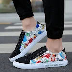 Sapatos de lona masculinos primavera e outono casuais tênis respiráveis estilo coreano baixo preto e branco confortáveis para uso diário. — foto 6