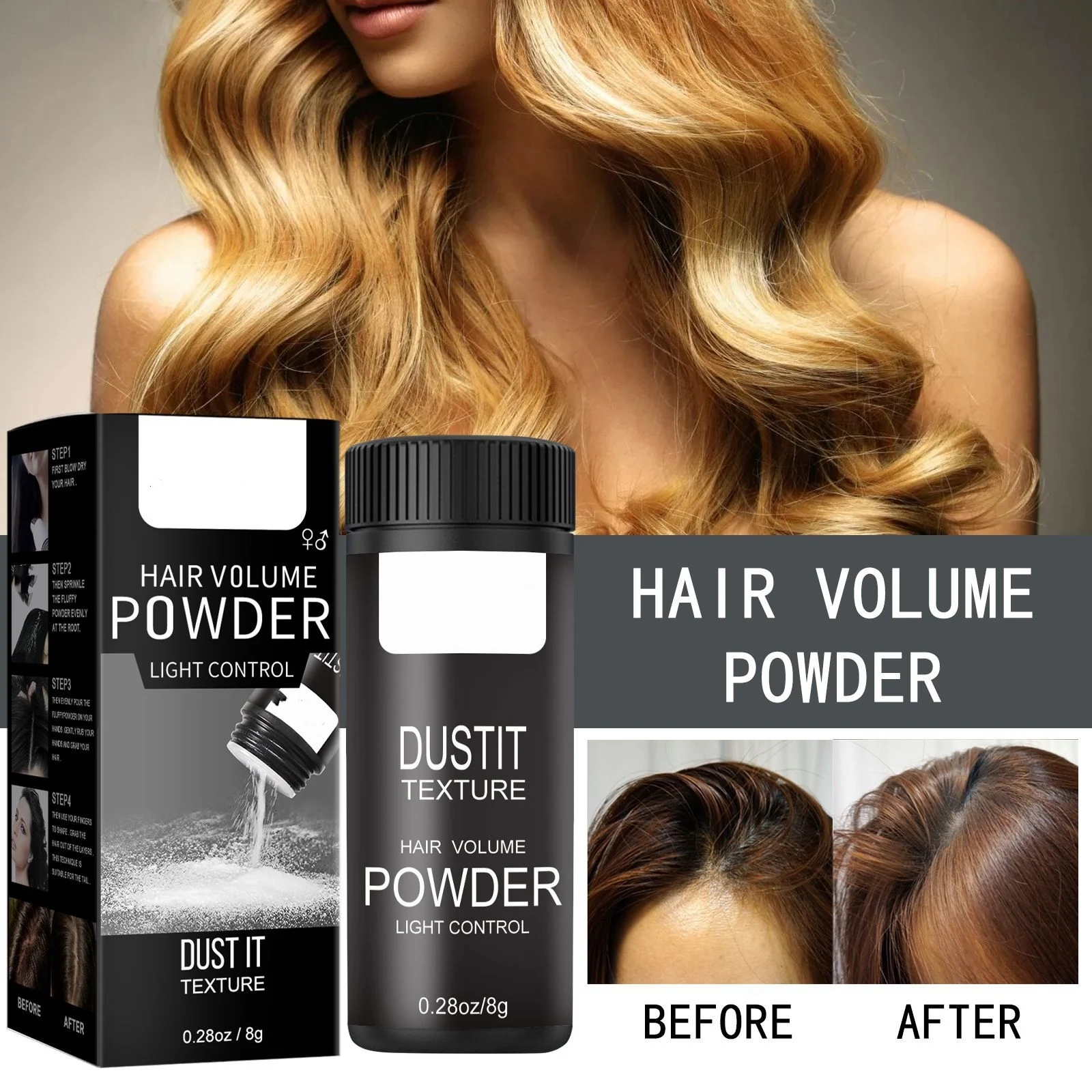 Title 2, Hairstyle Booster Powder for Fluffy, Dry, Matti...