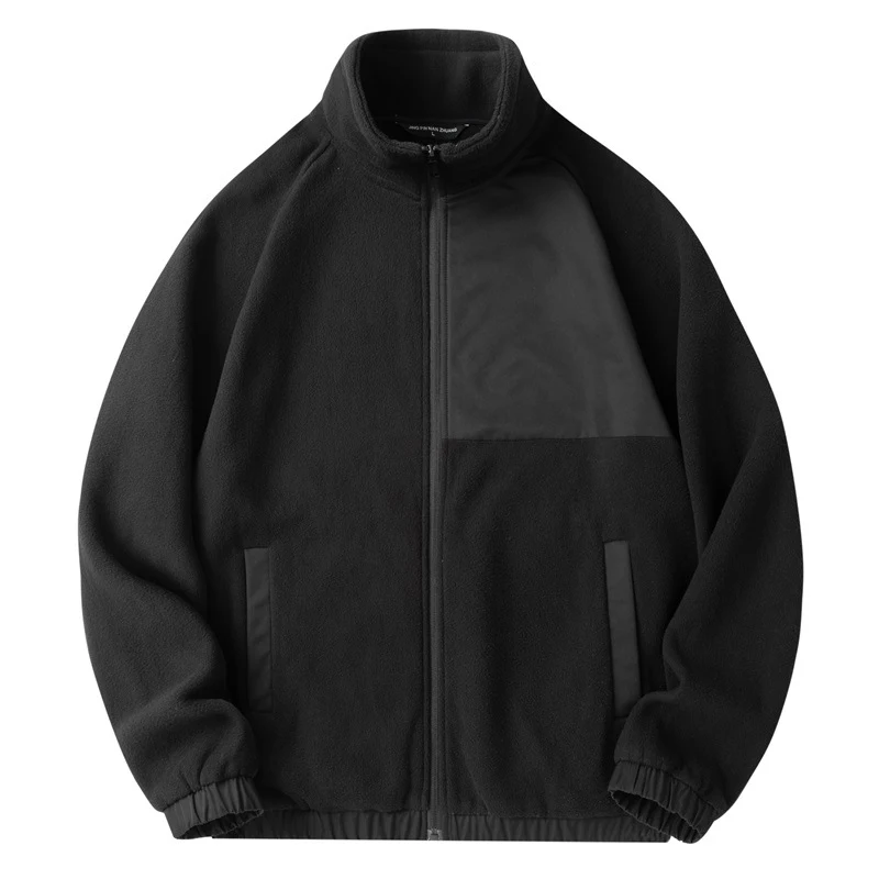 Title 8, Mens Double-sided Fleece Jacket, Color Matchin...