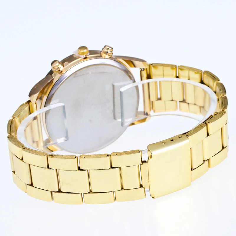 Relógio Masculino Quartzo com Pulseira Dourada e Dois Olhos Elegância e Sofisticação para o Homem Moderno Design Premium e Funcionalidade para Todas as Ocasiões — foto 1