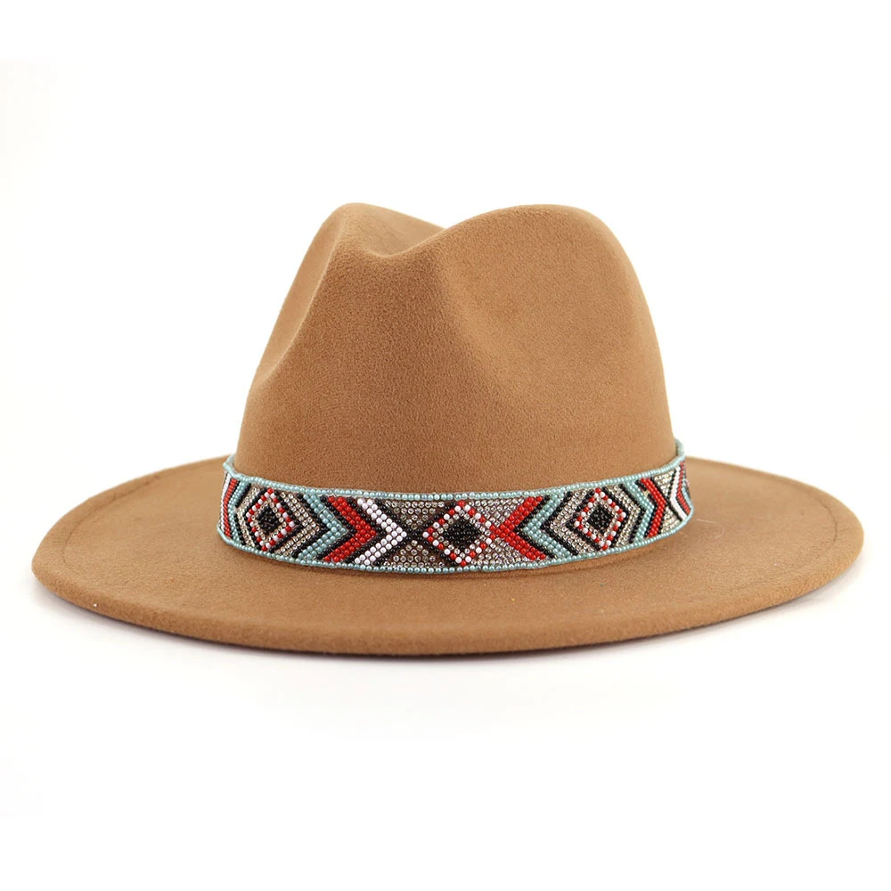 Title 15, Autumn and Winter New Blue Bead Woolen Hat Fash...