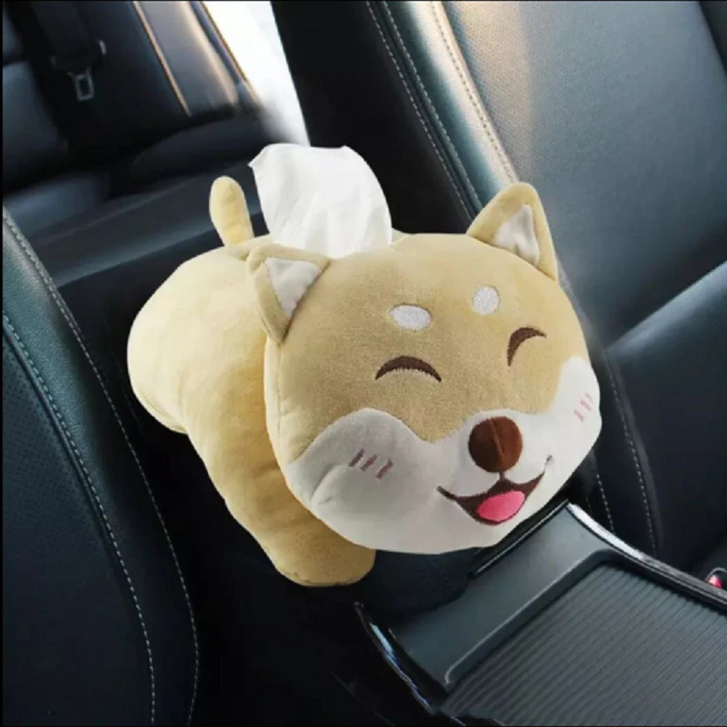 Creative Cartoon Plush Cute Car Armrest Box with Drawer. Provides comfort and storage. A must-have accessory for your ca — photo 5